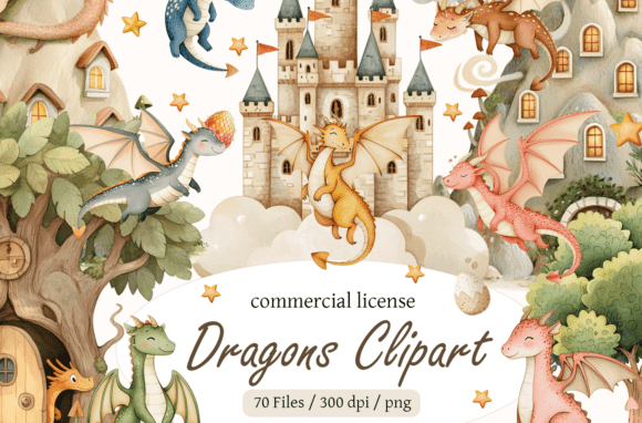 Baby Dragon Clipart Watercolor Dragon: A Guide for Creative Projects