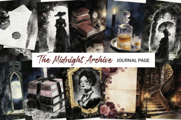 Dark Academia Junk Journal Pages: Capturing the Quiet Chaos of The Midnight Archive
