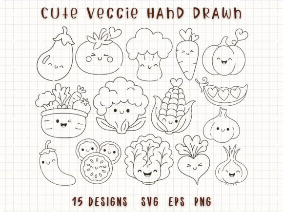 Elevating Culinary Branding with the Cute Vegetable Veggie SVG Healthy Food Bundle