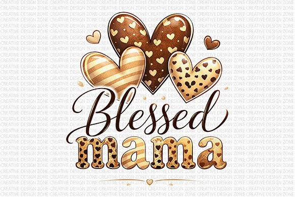 Elevating Mom-Centric Design: The Strategic Value of the Blessed Mama Hearts PNG