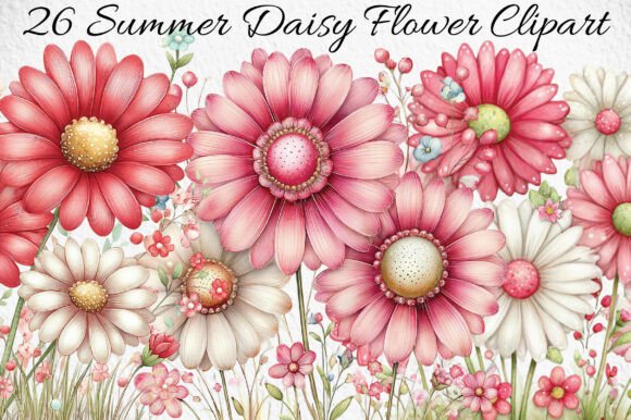 Enhancing Creative Projects with High-Resolution Summer Daisy Flower Clipart