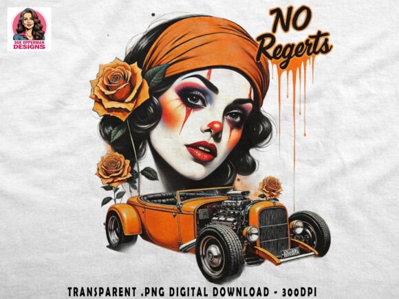 Integrating the No Regrets Clown Retro Hot Rod Design into Your Creative Workflow