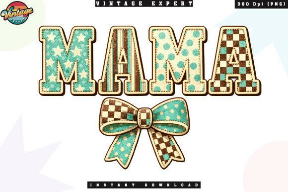 Mama Retro Aesthetic Bow PNG: Strategic Design for Brand Positioning