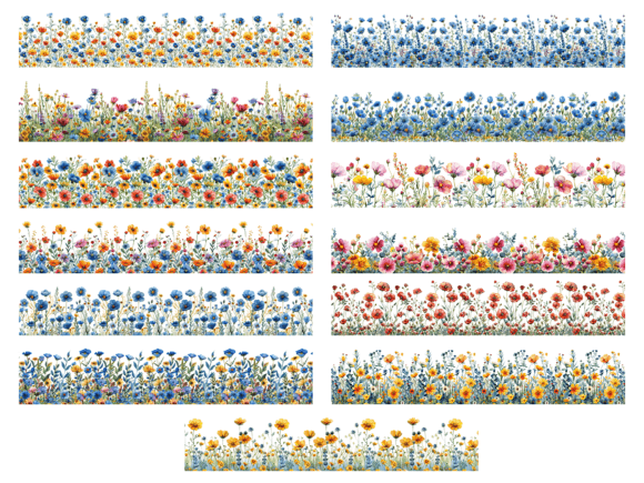 Mastering Watercolor Wildflower Borders Clipart for Professional Designs