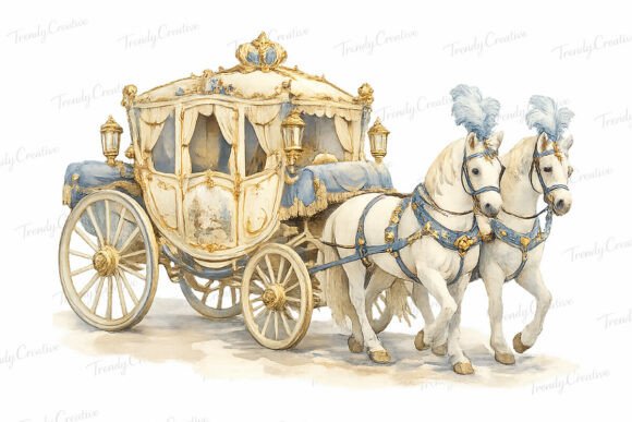 Regency Horse Carriage Clipart PNG: Elevating Digital Design with Vintage Elegance