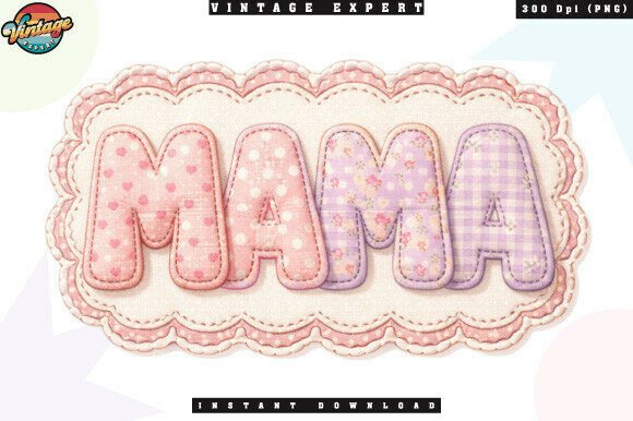 Strategic Branding with the Mama Soft Pastel Patchwork Floral PNG
