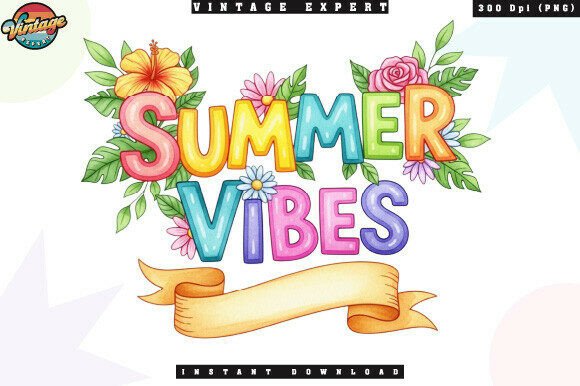 Unlocking Creative Potential: A Guide to Using Summer Vibes Floral PNGs for Modern Design Projects